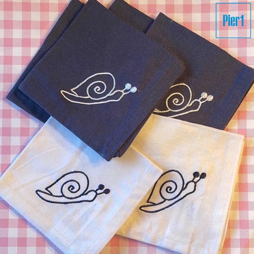 Pier 1 Escargot Cocktail Napkins